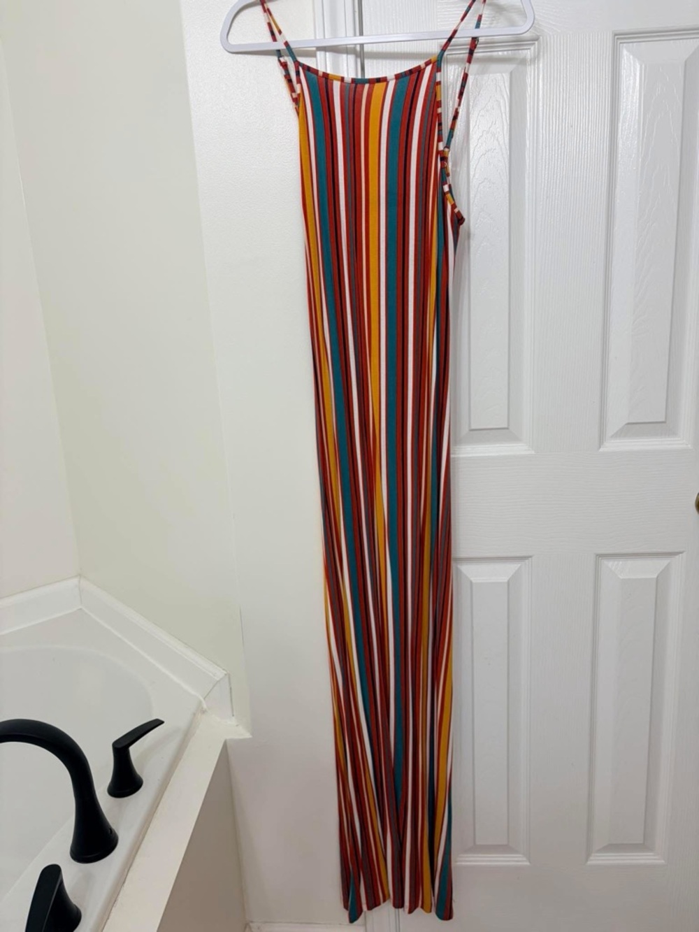 Forever 21 Multicolor Striped Maxi Dress